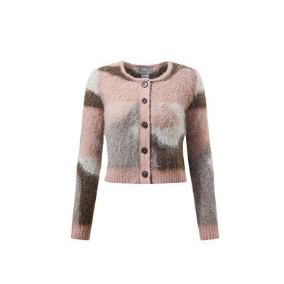 Leopardimustriline kardigan kärbitud